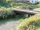平井城本丸東堀に掛けられた木製橋と基礎