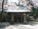 甲波宿禰神社参道石畳みから見た拝殿正面と石燈篭